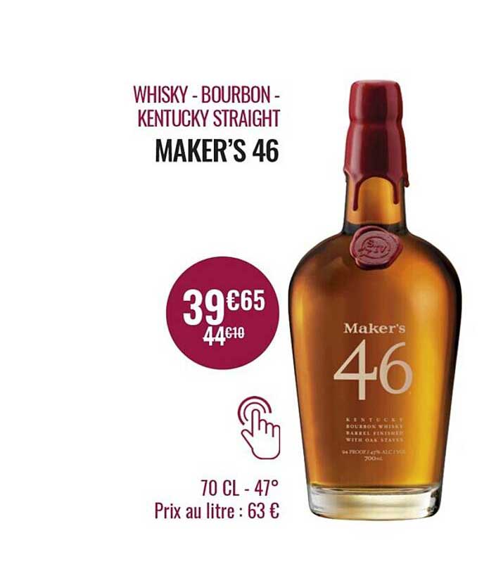 whisky - bourbon - kentucky straight maker's 46