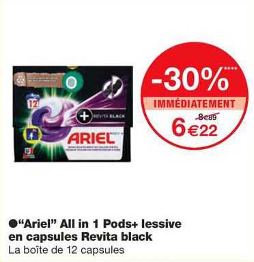"ariel" all in 1 pods+ lessive en capsules revita black