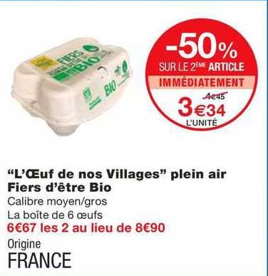 "l'œuf de nos villages" plein air fiers d'être bio