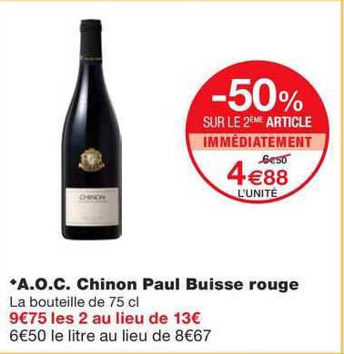 a.o.c. chinon paul buisse rouge