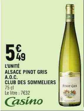 alsace pinot gris a.o.c. club des sommeliers