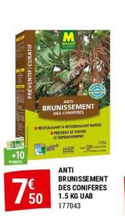 anti brunissement des coniferes 1.5 kg uab