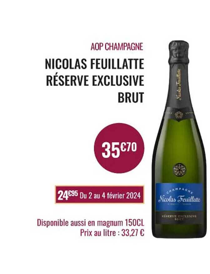 aop champagne nicolas feuillate réserve exclusive brut