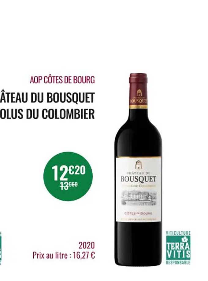 aop côtes de bourg âteau de bousquet olus de colombier