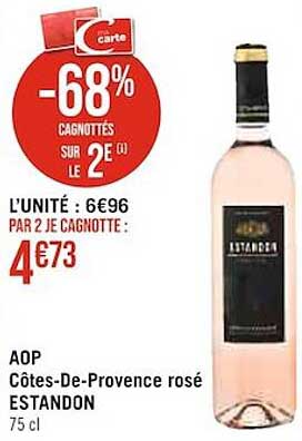 aop côtes-de-provence rosé estandon