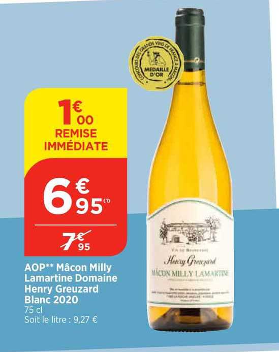 aop mâcon milly lamartine domaise henry greuzard blanc 2020