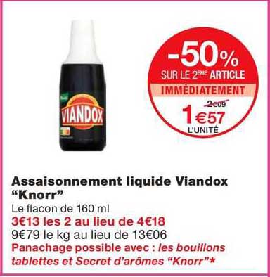 assaisonnement liquide viandox "knorr"