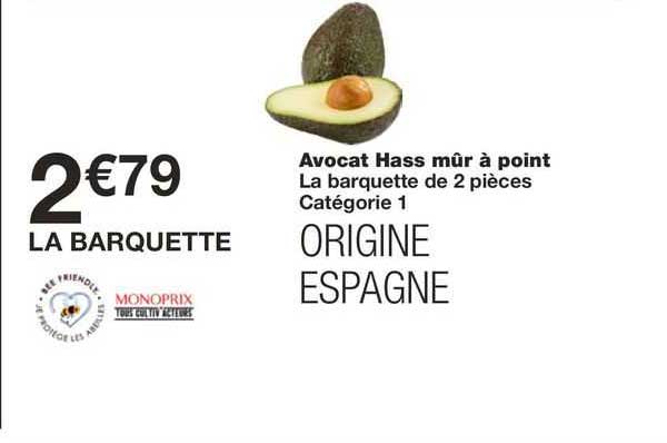 avocat hass mûr à point