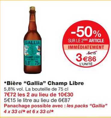 bière "gallia" champ libre
