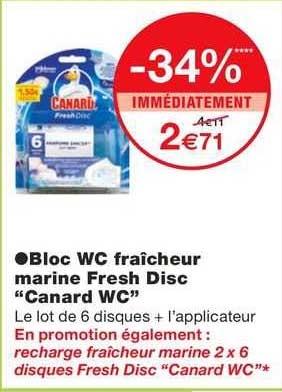 bloc wc fraîcheur marine fresh disc "canard wc"