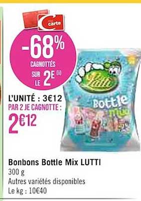 bonbons bottle mix lutti