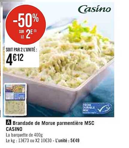 Brandade De Morue Parmentière Msc Casino