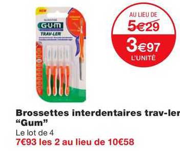 brossettes interdentaires trav- ier "gum"