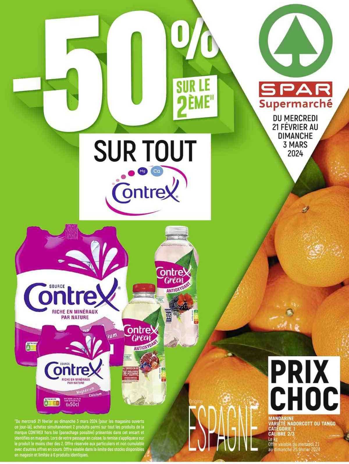 contrex, mandarine variété nadorcott ou tango