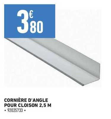 cornière d'angle pour cloison 2,5 m