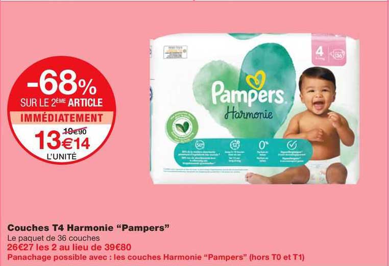 Couches T4 Harmonie "pampers"