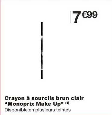 crayon à soucrils brun clair "monoprix make up"