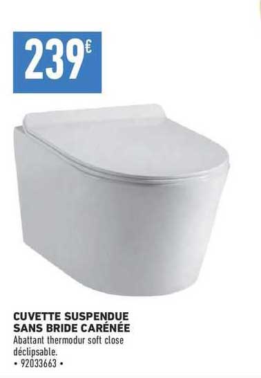 cuvette suspendue sans bride carénée