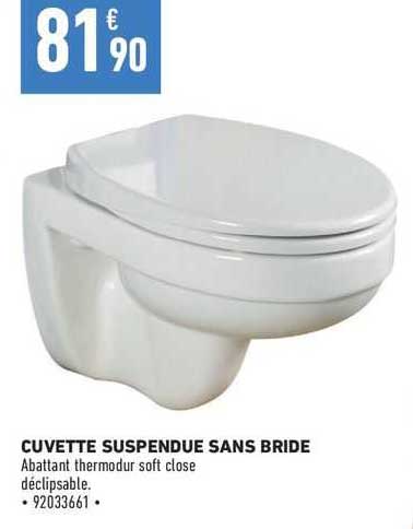 cuvette suspendue sans bride