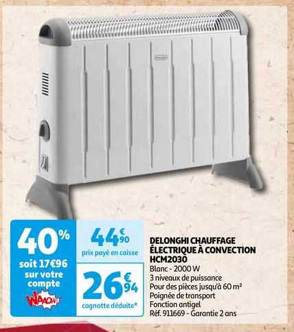 delonghi chauffage électrique à convection hcm2030
