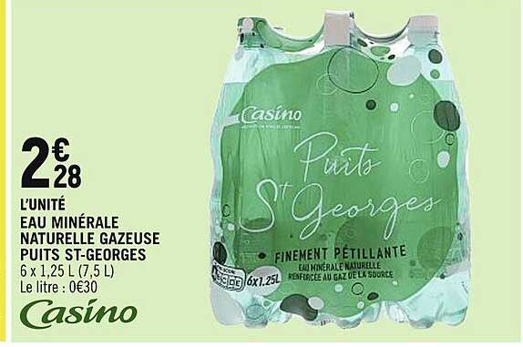 eau minérale naturelle gazeuse puits st-georges
