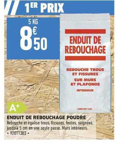 Enduit De Rebouchage Poudre