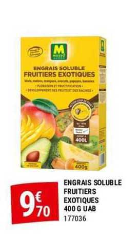 engrais soluble fruitiers exotiques 400 g uab