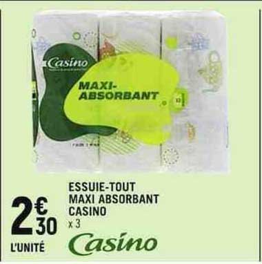 essuie-tout maxi absorbant casino
