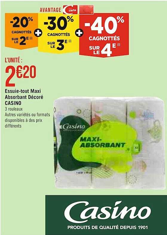 essuie-tout maxi absorbant décoré casino