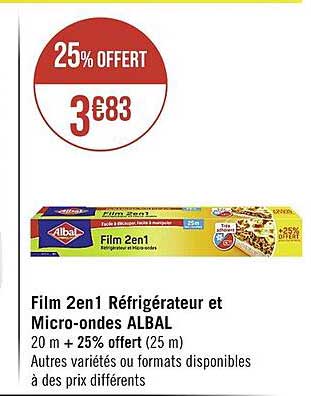 film 2en1 réfrigérateur et miro-ondes albal