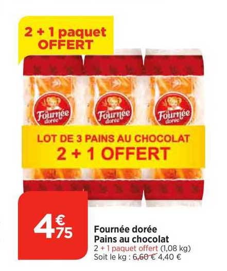 fournée dorée pains au chocolat