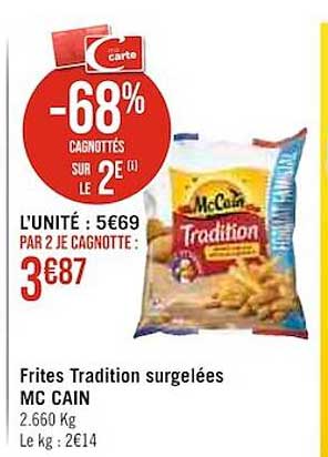 frites tradition surgelées mc cain