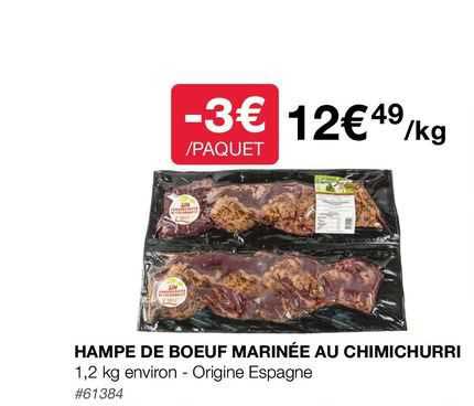 hampe de bœuf marinée au chimichurri