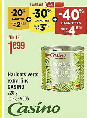 haricots verts extra-fins casino