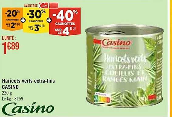 haricots verts extra-fins casino