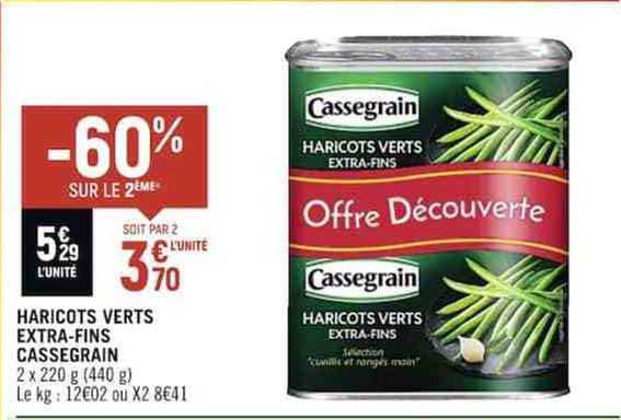 haricots verts extra-fins cassegrain