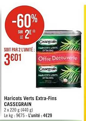 haricots verts extra-fins cassegrain