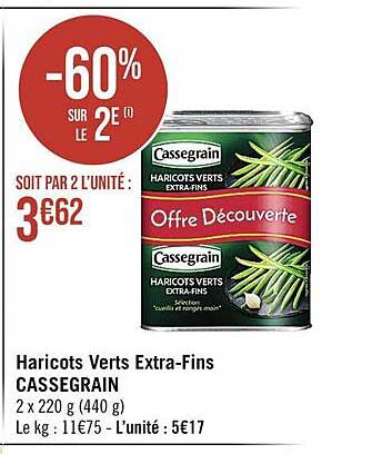 haricots verts extra-fins cassegran
