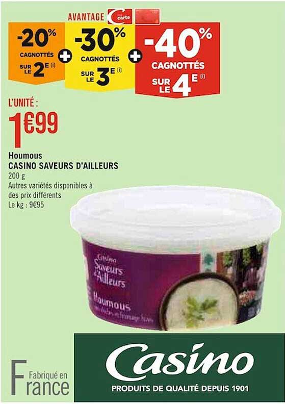 houmous casino saveurs d'ailleurs