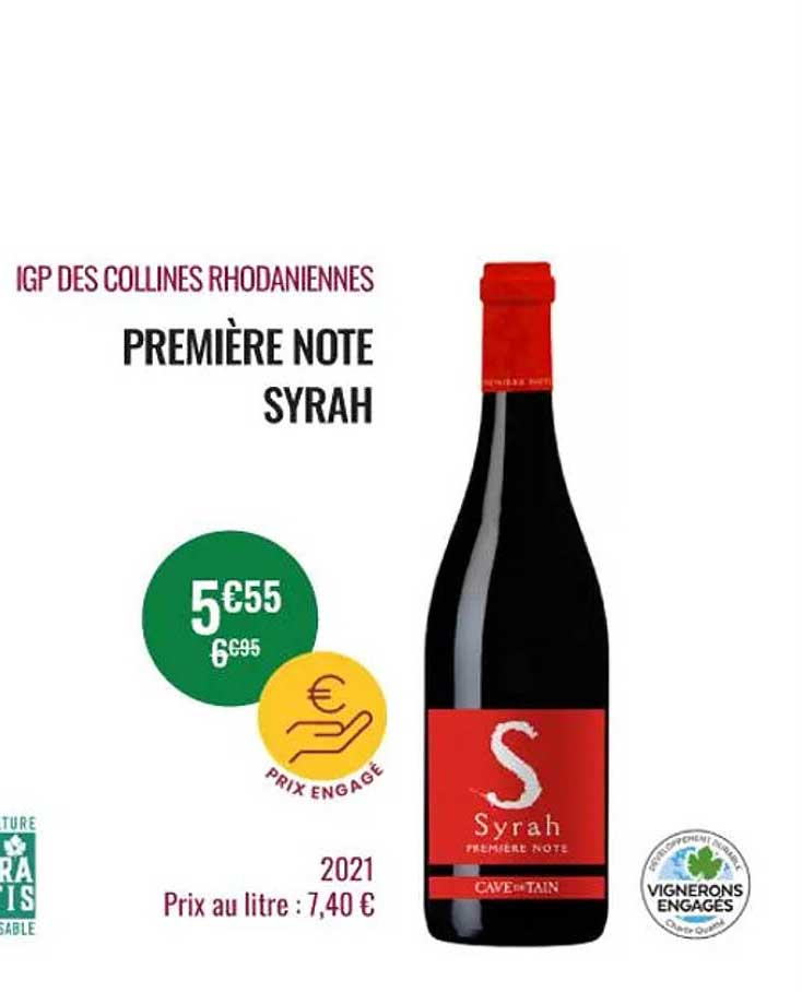 igp des collines rhodaniennes première note syrah