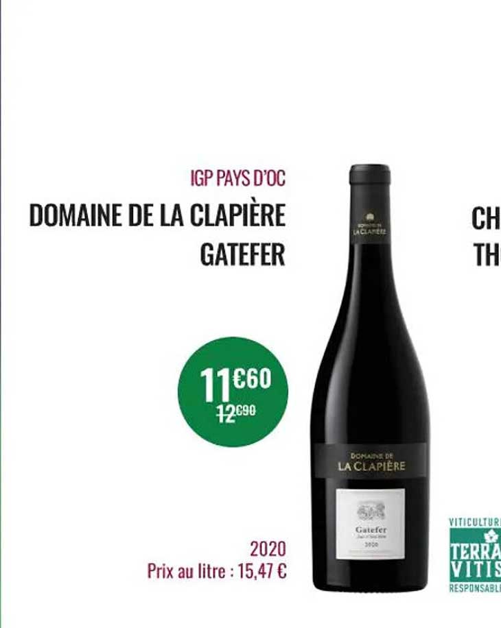 igp pays d'oc domaine de la clapière gatefer