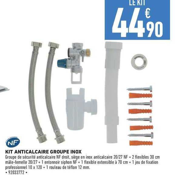 kit anticalcaire groupe inox