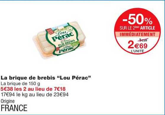 la brique de brebis "lou pérac"