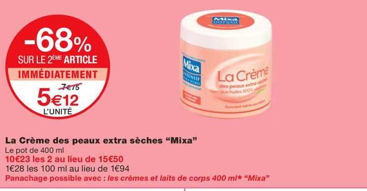 la crème des peaux extra sèches "mixa"