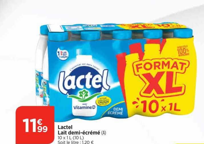 lactel lait demi-écrémé