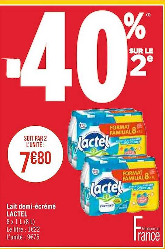 lait demi-écrémé lactel