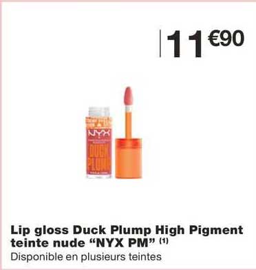 lip gloss duck plump high pigment teinte nude "nyx pm"