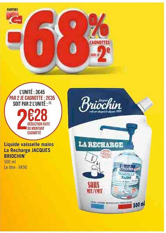 liquide vaisselle mains la recharge jacques briochin