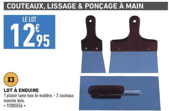 lot à enduire x3