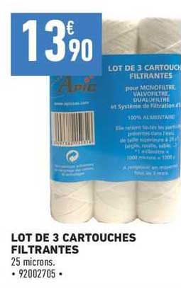 lot de 3 cartouches filtrantes
